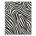 Bold Black White Zebra Swirl Rug