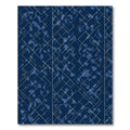 Abstract Navy White Geometric Splash Rug