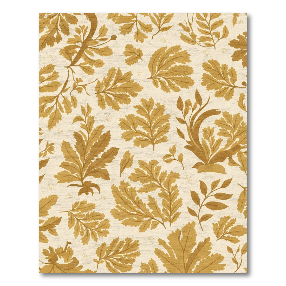 Golden Fern Foliage All Over Rug