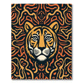 Bold Tiger Orange Swirls Rug