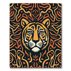Bold Tiger Orange Swirls Rug