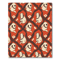 Whimsical Crimson Clown Figures Rug