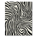 Monochromatic Black White Zebra Stripes Rug