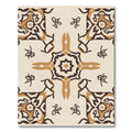 Cream Brown Symmetrical Starburst Medallion Rug
