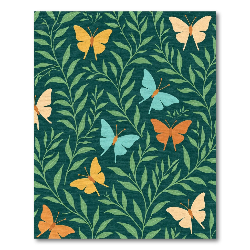 Whimsical Garden Butterfly Medley Rug