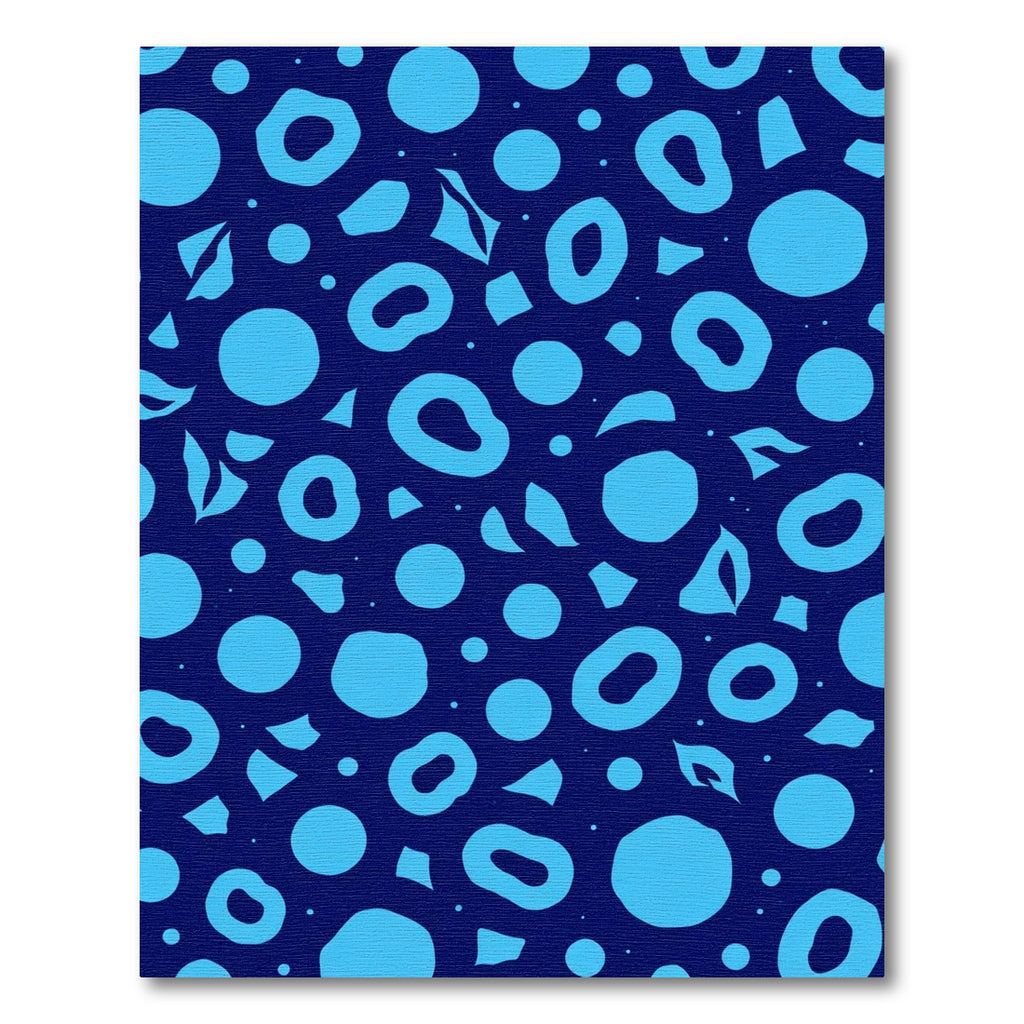Luminous Aqua Abstract Circles Rug