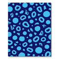 Luminous Aqua Abstract Circles Rug