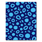 Luminous Aqua Abstract Circles Rug