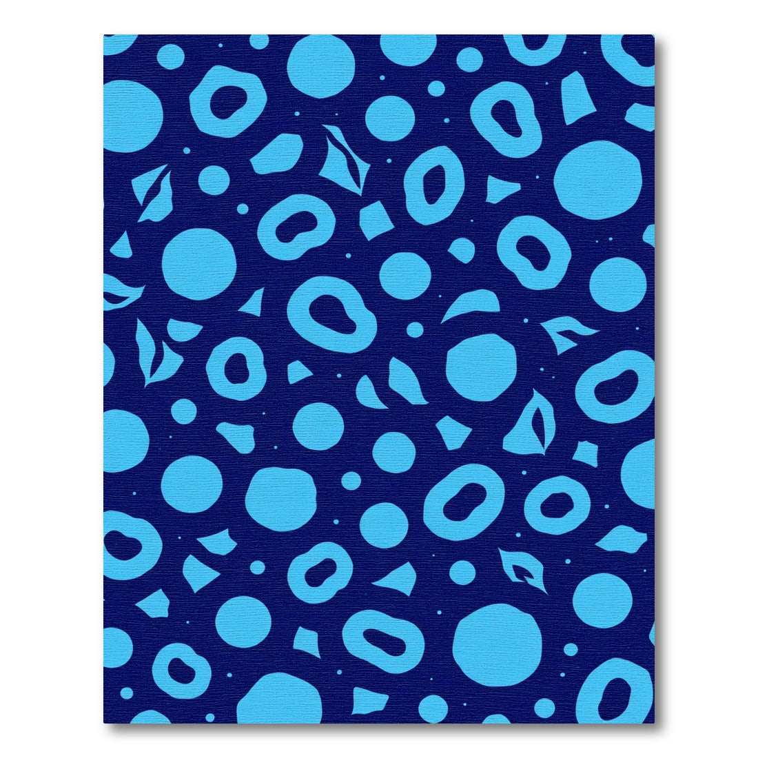 Luminous Aqua Abstract Circles Rug