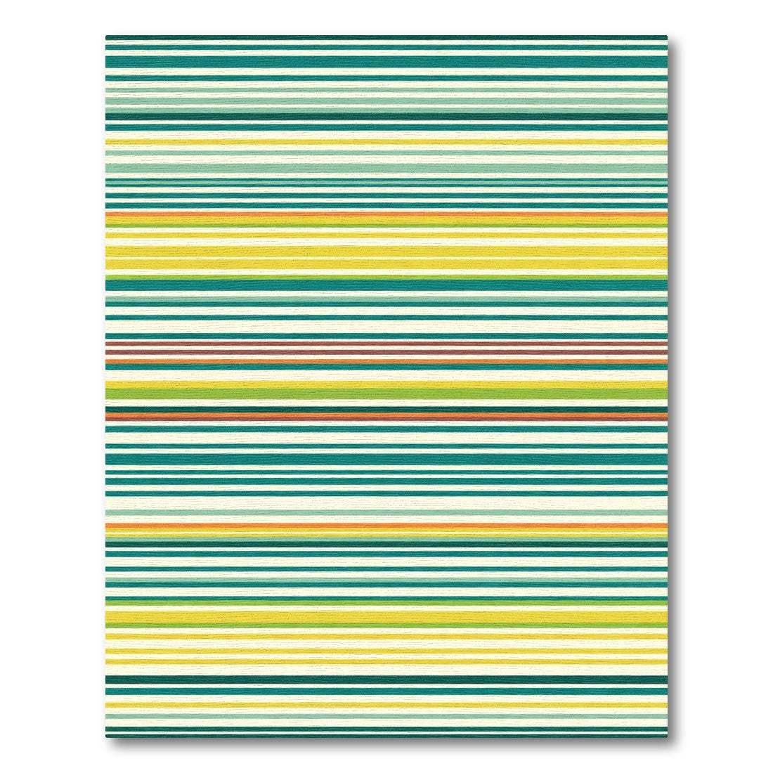 Colorful Horizontal Stripe Accent Rug