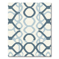 Coastal Blue Interlocking Chain Rug