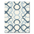 Coastal Blue Interlocking Chain Rug