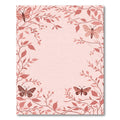 Coral Butterfly Branch Border Rug