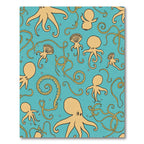 Golden Octopus Ocean Medley Rug