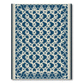 Deep Blue Question Mark Lattice Rug