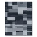 Monochromatic Abstract Geometric Blocks Rug