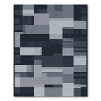 Monochromatic Abstract Geometric Blocks Rug