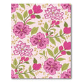 Vibrant Pink Floral Garden Botanical Rug