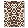 Cream Brown Skull Vine Medallion Rug