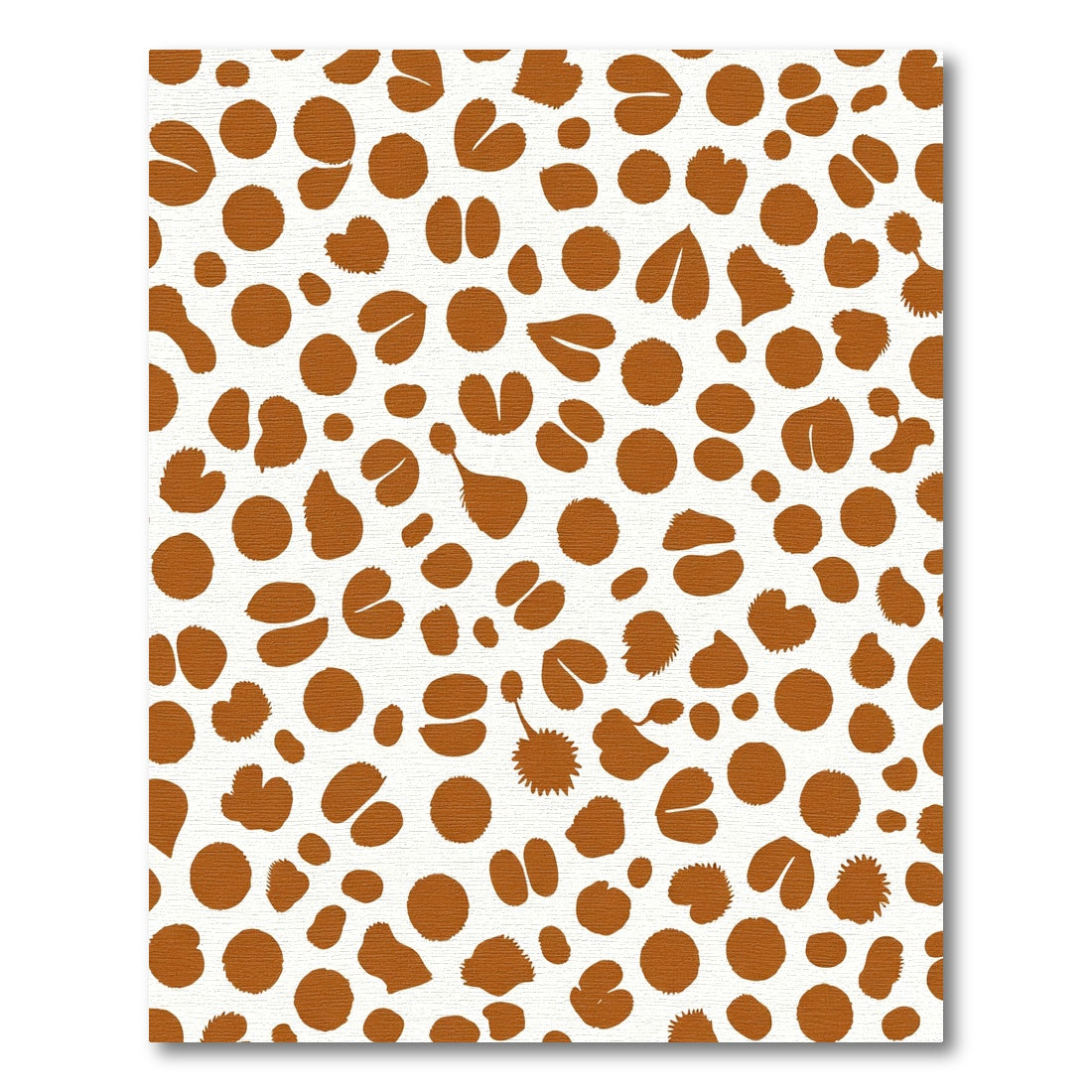 Terra Cotta Spatter Organic Shapes Rug