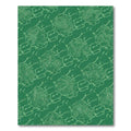 Green White Abstract Botanical Swirl Rug