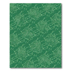 Green White Abstract Botanical Swirl Rug