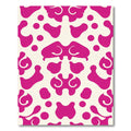 Fuchsia Abstract Spots Contemporary Rug