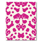 Fuchsia Abstract Spots Contemporary Rug