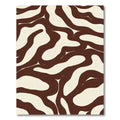 Brown Cream Organic Wavy Stripe Rug