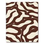 Brown Cream Organic Wavy Stripe Rug