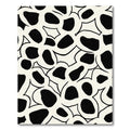 Organic Black And Cream Blob Cluster Rug