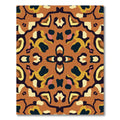 Bold Terra Cotta Abstract Floral Rug