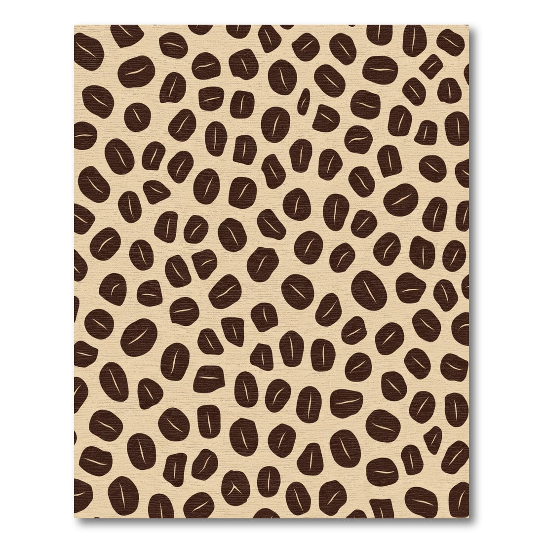 Brown Coffee Bean Scattered Art Rug