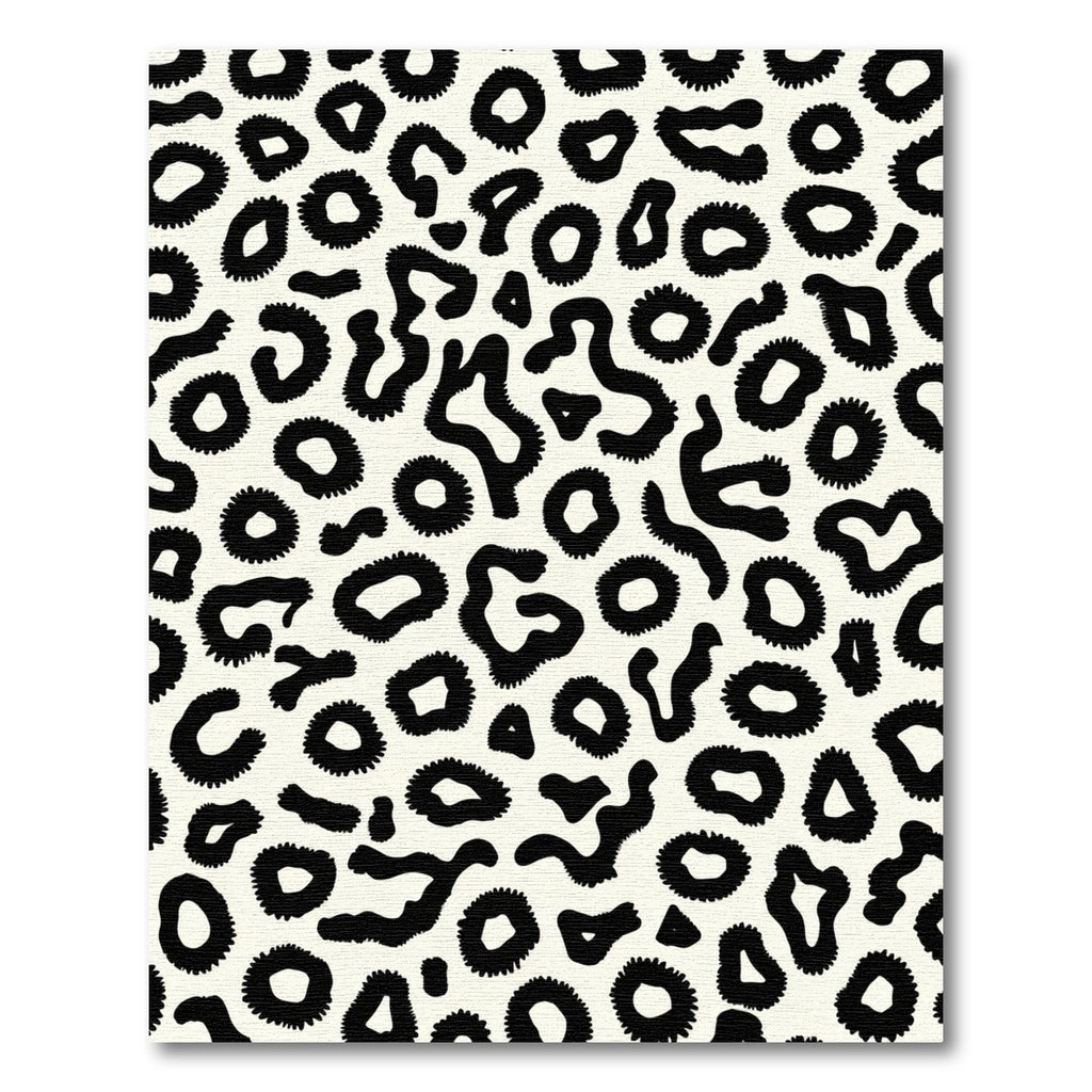 Bold Black Spots Cream Background Rug