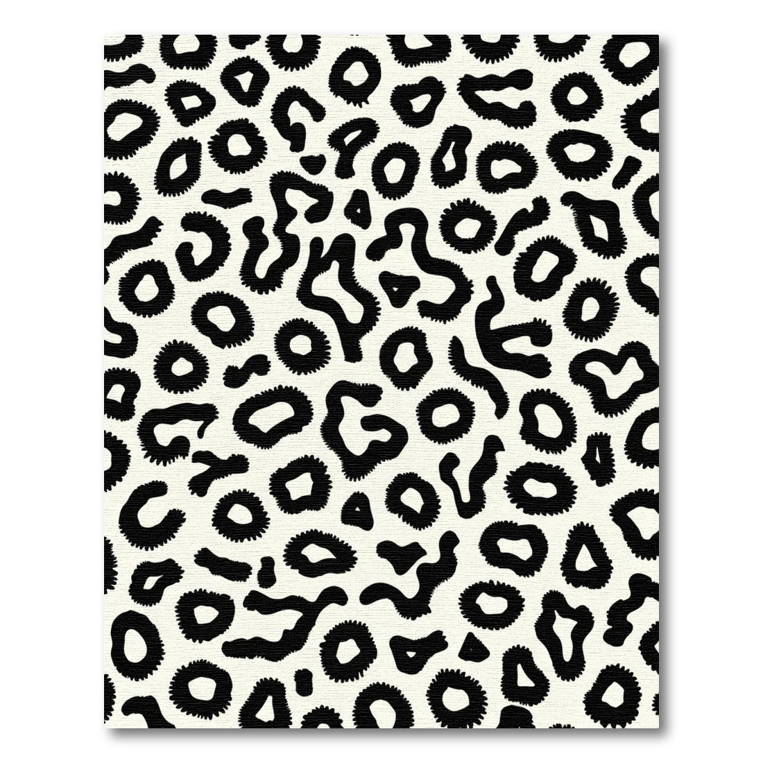 Bold Black Spots Cream Background Rug
