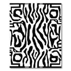 Bold Black White Abstract Zebra Rug