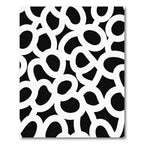 Black White Abstract Interlocking Rings Rug
