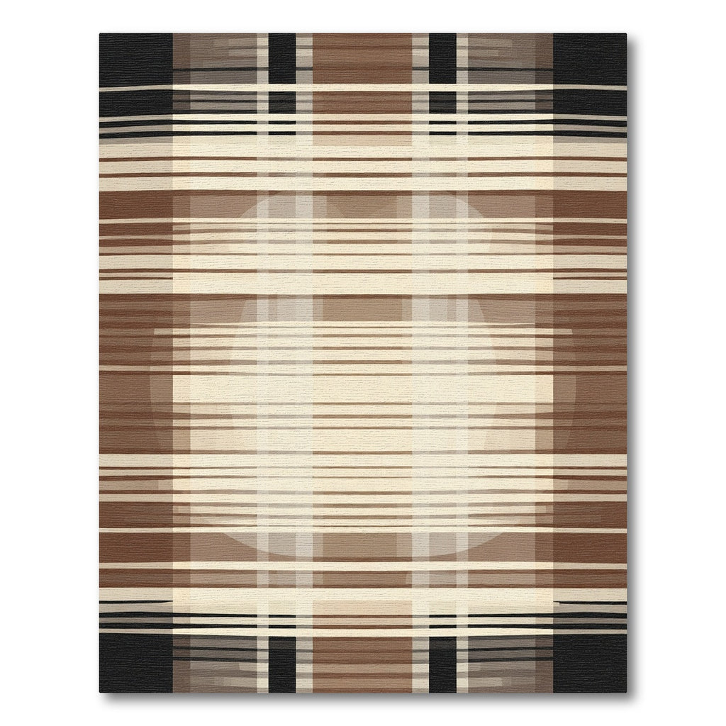 Earthy Wide Stripe Intersecting Rug