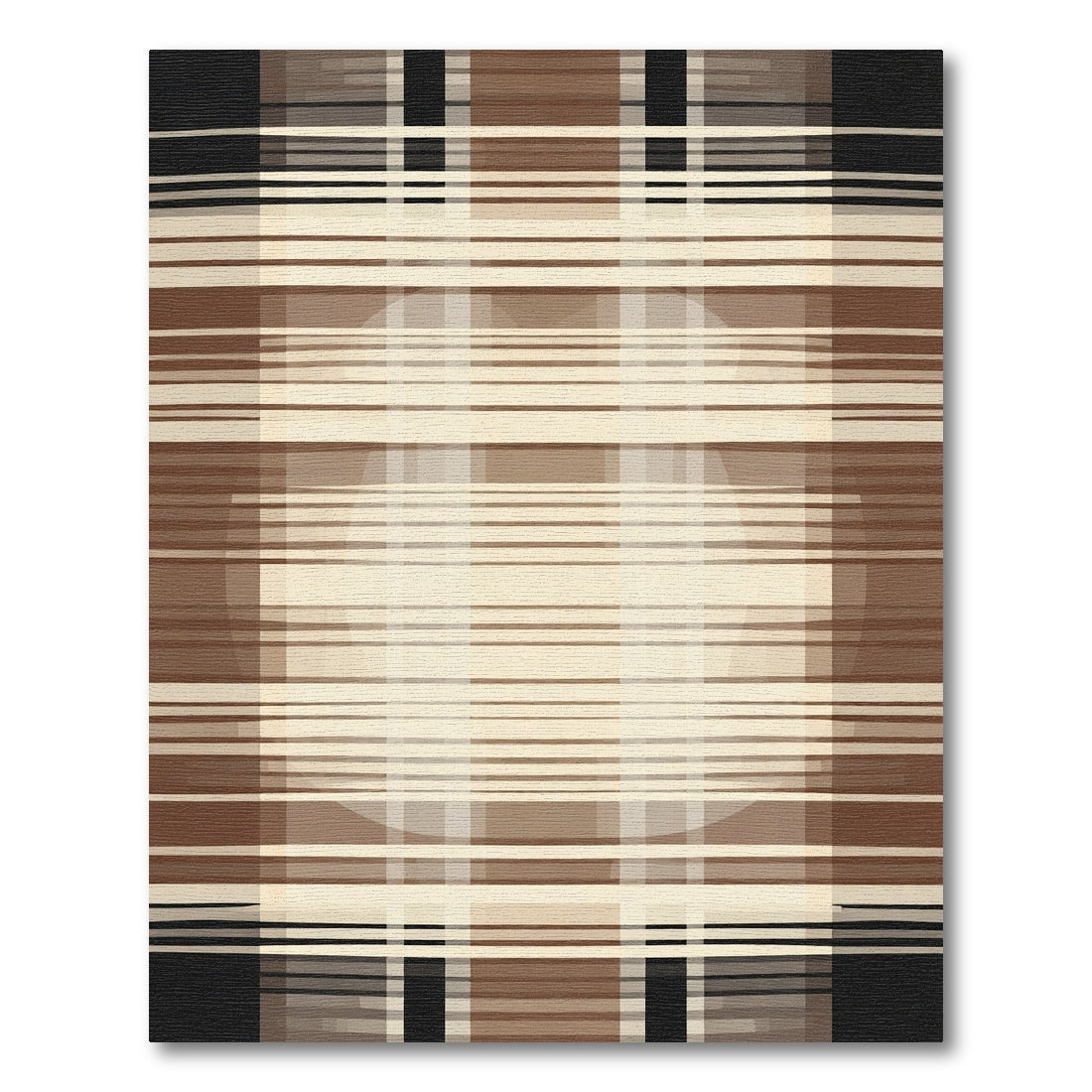Earthy Wide Stripe Intersecting Rug