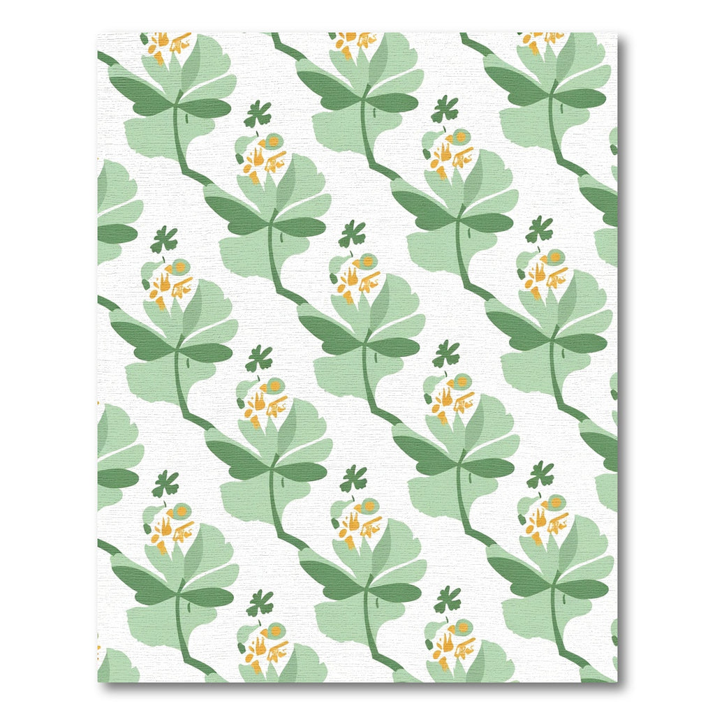 Pastel Green Blossom Cluster Rug