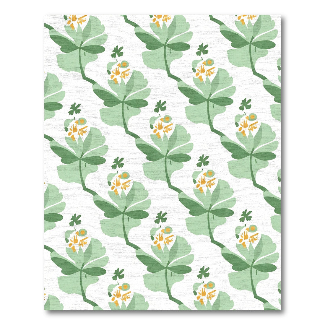 Pastel Green Blossom Cluster Rug