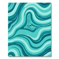 Deep Teal Swirl Abstract Rug