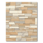 Natural Stone Stacked Rectangular Rug