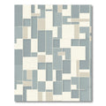 Modern Blue Geometric Block Rug