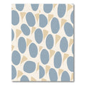 Blue Tan Abstract Organic Shapes Rug