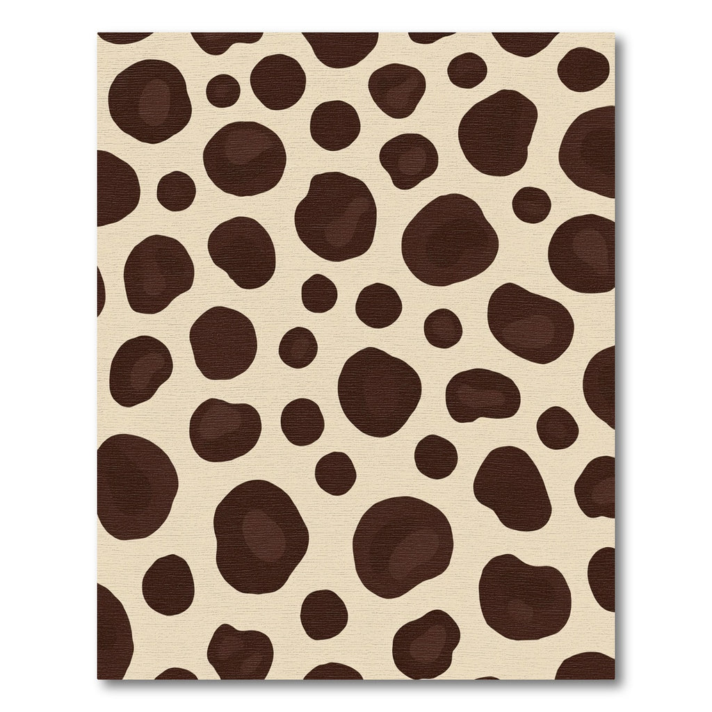 Brown and Cream Spotted Organic Shape Rug