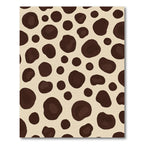 Brown and Cream Spotted Organic Shape Rug