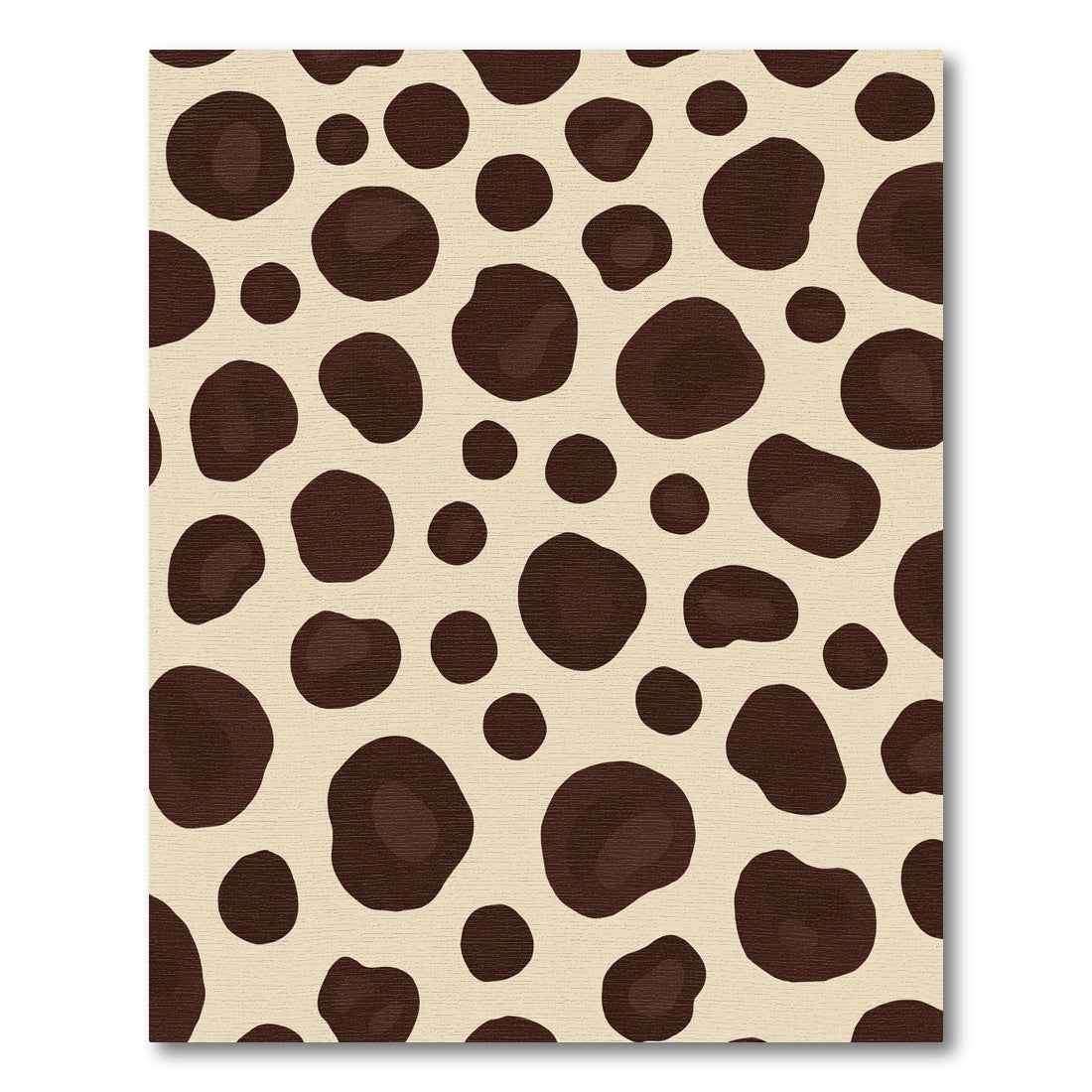 Brown and Cream Spotted Organic Shape Rug