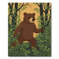 Brown Bear Forest Walk Graphic Art Rug