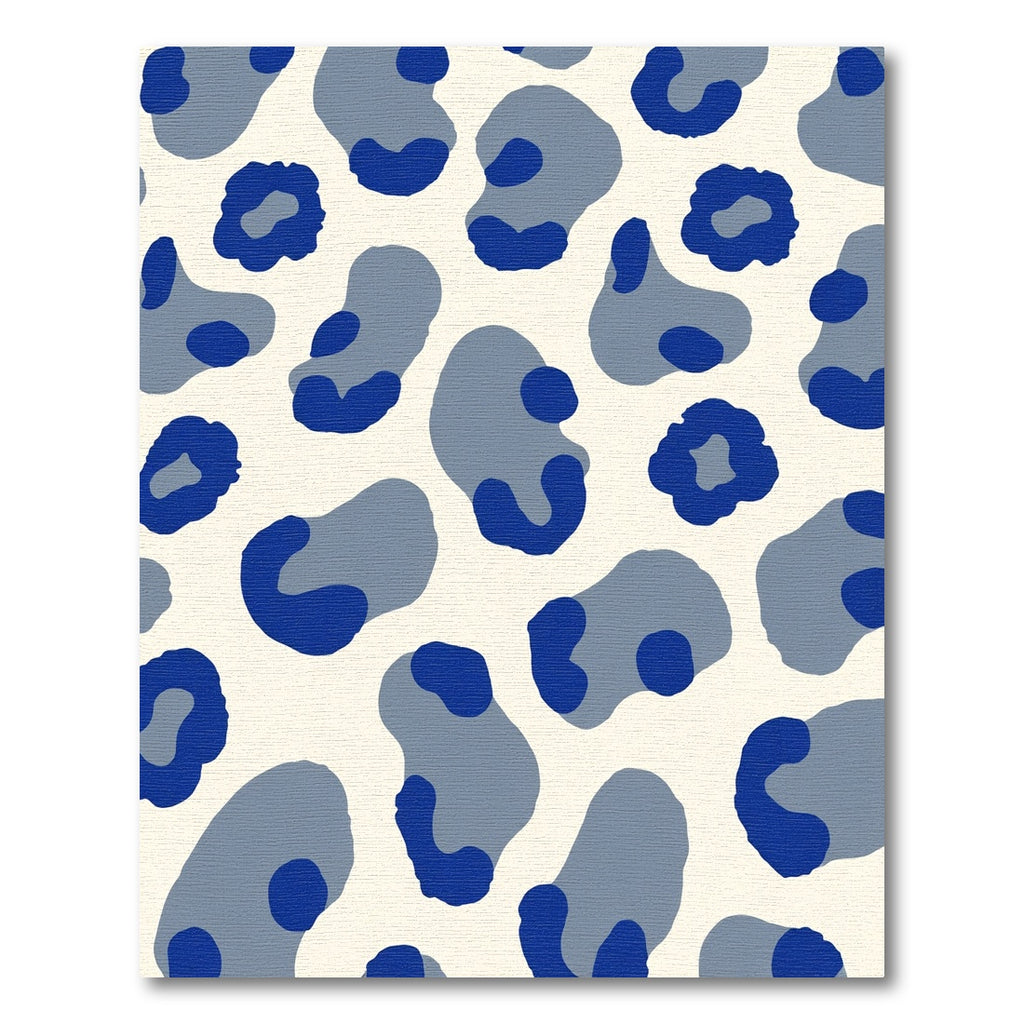 Indigo Grey Leopard Spots Rug